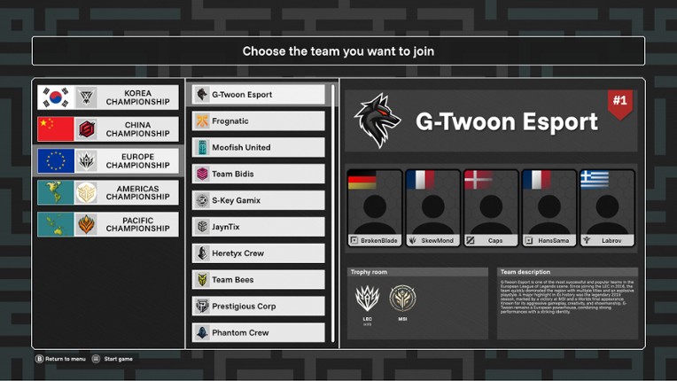 Legends Esport Manager Image