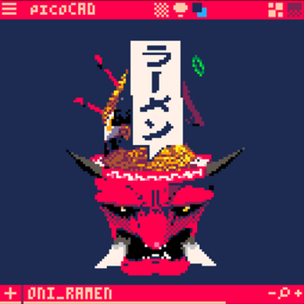 [picoCAD] Oni Ramen Image