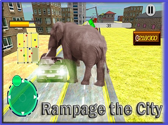 Elephant Run Simulator 2016 – Non Stop City Rampage &amp; Crashing Defense against Hunters and Bulls Image
