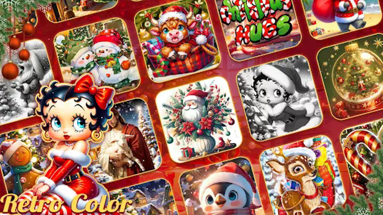 Retro Christmas Coloring Games screenshot