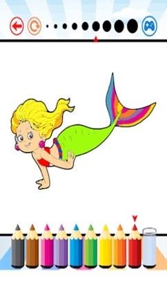 Mermaid Beach Coloring Book - Activties For Kid screenshot