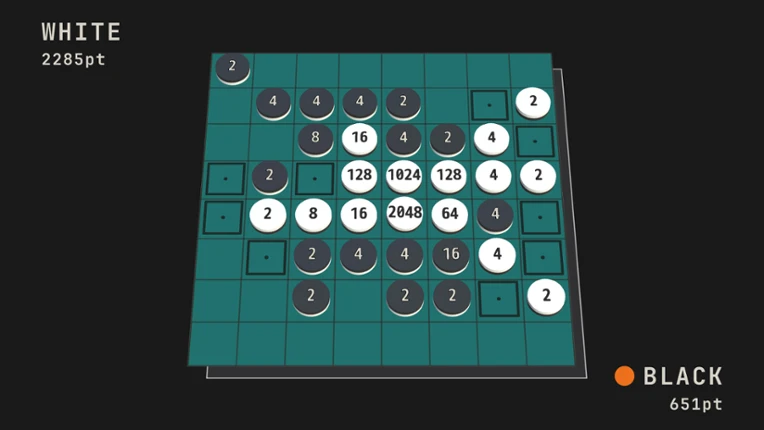 Reversi2048 screenshot
