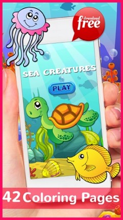 Sea Creatures Coloring Book For Kids And Toddlers! screenshot