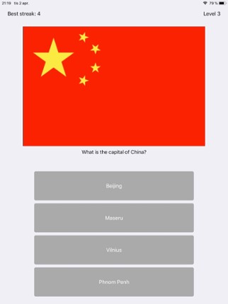 Capital City Quiz World Flags Image