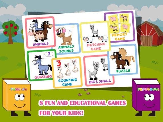 Farm Animals Toddler Preschool FREE - All in 1 Educational Puzzle Games for Kids screenshot