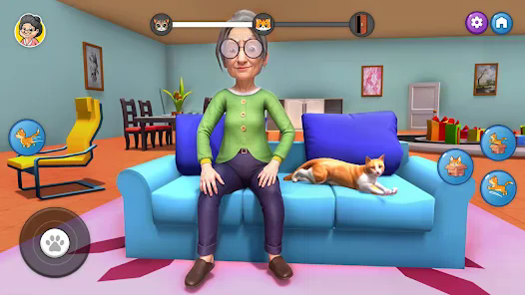 Cat Chaos: Granny House screenshot