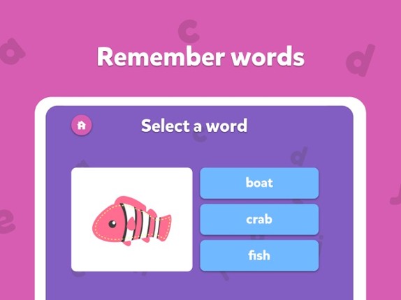 I learn to read screenshot