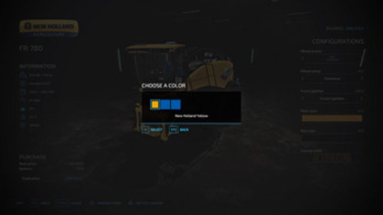 New Holland FR780 Harvester screenshot