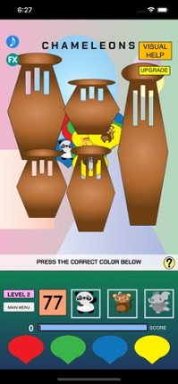 Chameleon Pattern Match Game screenshot