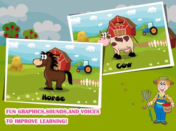 Farm Animals Toddler Preschool FREE - All in 1 Educational Puzzle Games for Kids screenshot