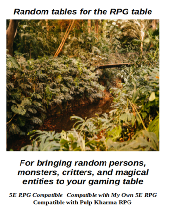 Random tables for the RPG table Image