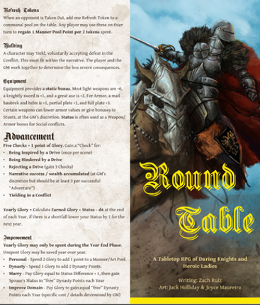 Round Table - A Tabletop RPG of Heroic Chivalry screenshot