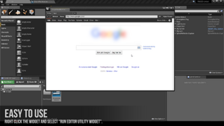 UE4 - Editor Web Browser screenshot