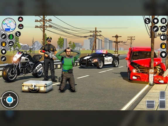 US Police Moto Bike Car Chase screenshot