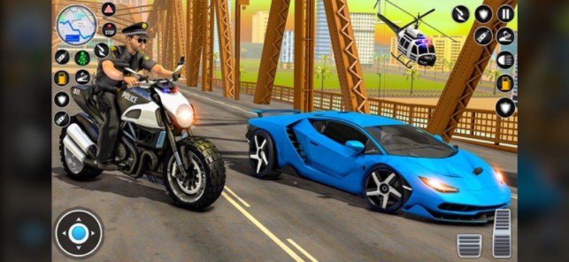 US Police Moto Bike Car Chase screenshot