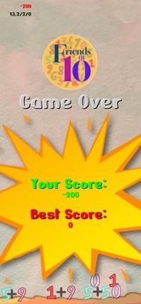 Friends Of Ten Math Drill Game Image