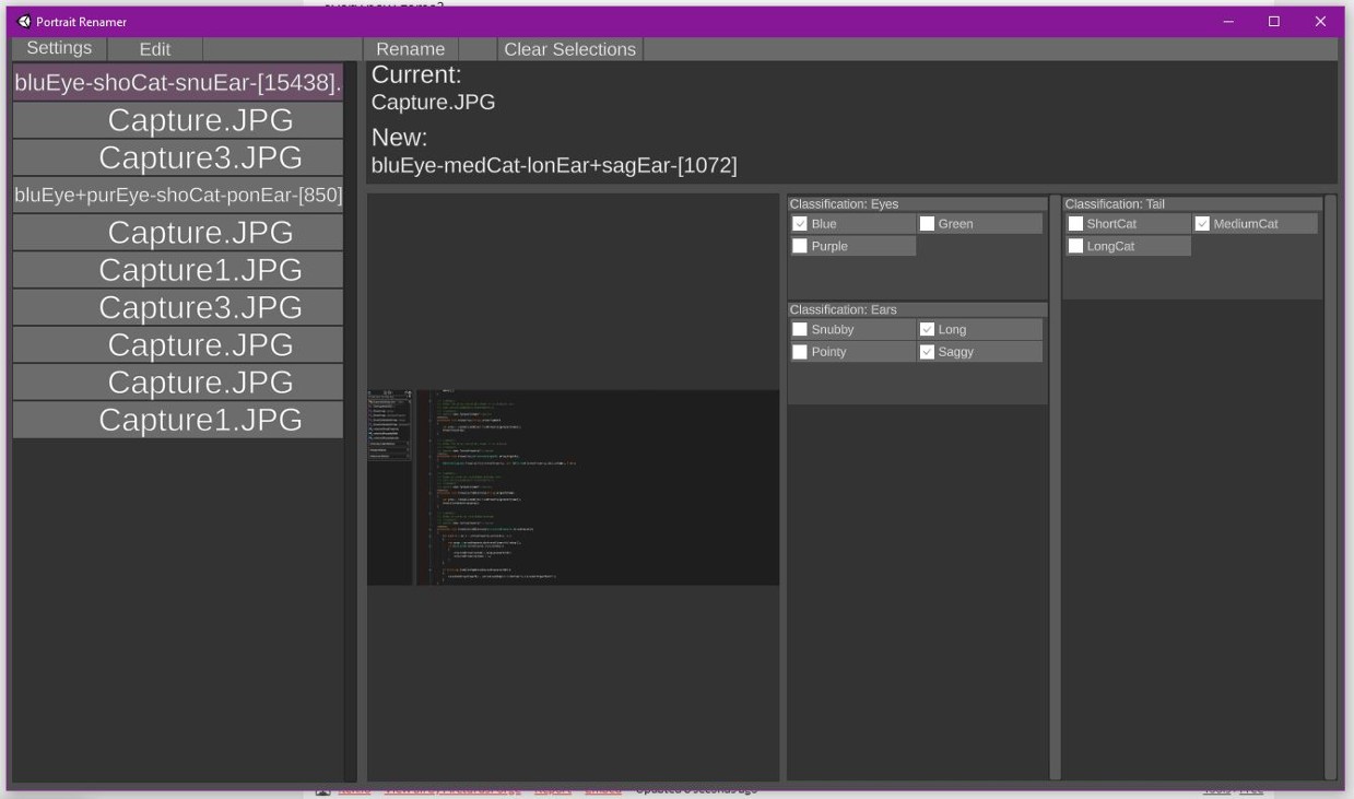 Games like Portrait Renamer - Unity