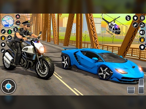 US Police Moto Bike Car Chase screenshot
