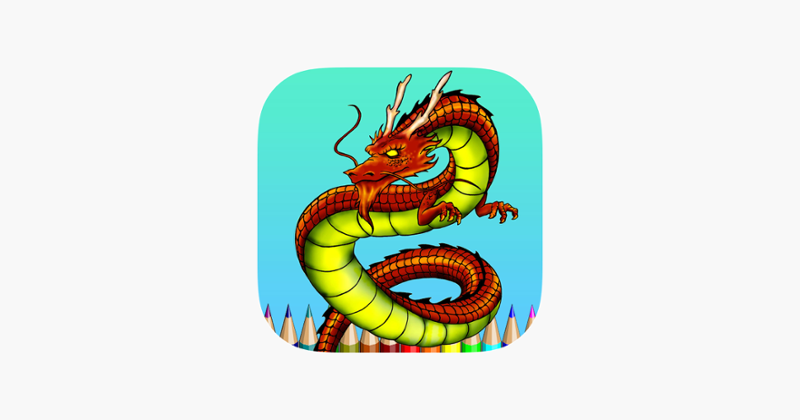 Coloring Book Dragon HD Image