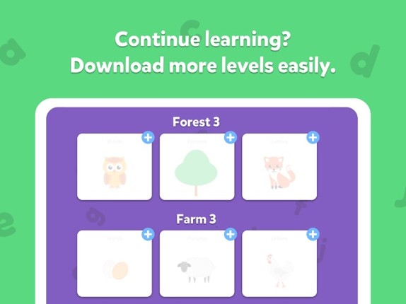I learn to read screenshot