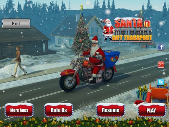 Santa Moto Bike Rider screenshot