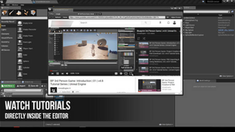 UE4 - Editor Web Browser Image