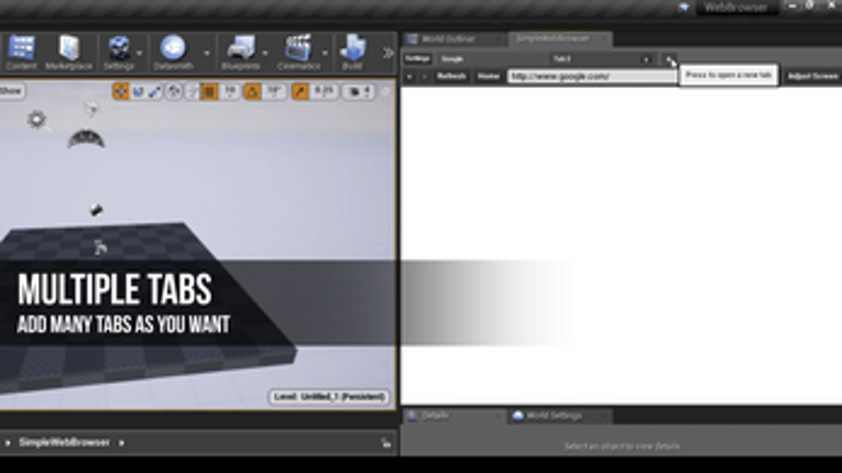 UE4 - Editor Web Browser screenshot