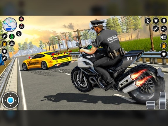 US Police Moto Bike Car Chase screenshot