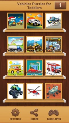 Vehicles Jigsaw Puzzles For Toddlers And Kids Free screenshot