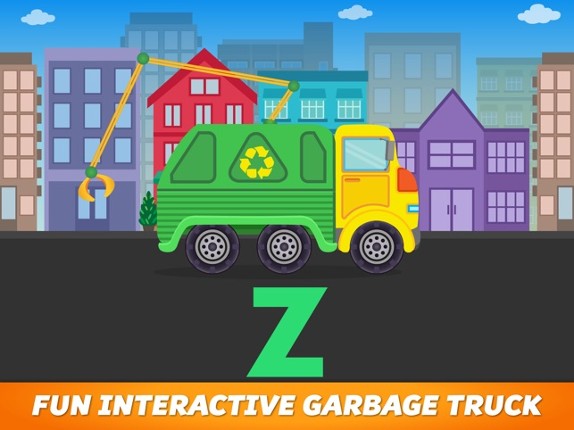 ABC Garbage Truck - an alphabet fun game for preschool kids learning ABCs and love Trucks and Things That Go screenshot