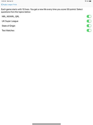 Rugby League Trivia screenshot