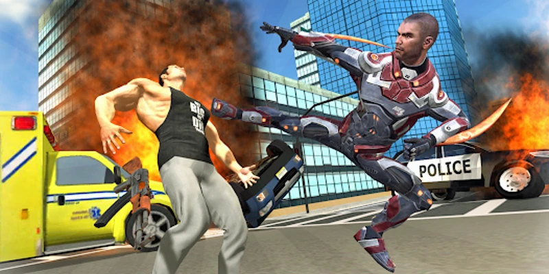 Super Hero Rope Crime City Image