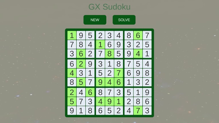 GX Sudoku screenshot
