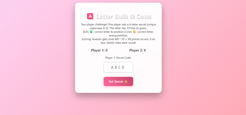 Letter Bulls & Cows Image