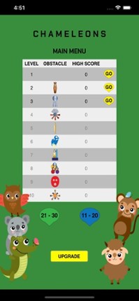 Chameleon Pattern Match Game screenshot