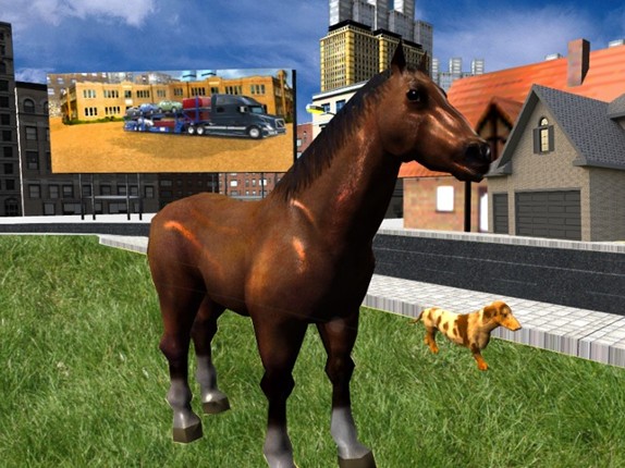 Crazy Horse Animal Transport - Deliver Horse & Dog In Transporter Truck screenshot