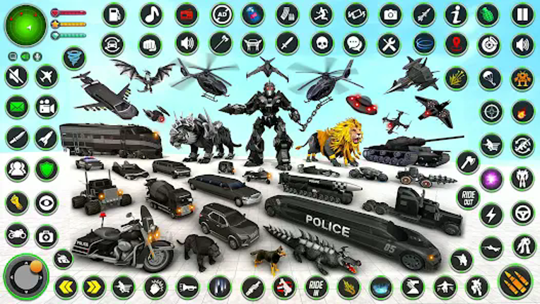 Police Tiger Robot Car Game 3D Image