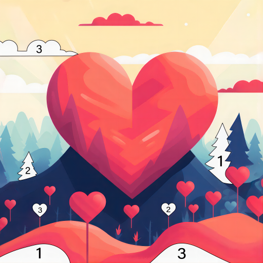 Games like Heart Love Color By Number