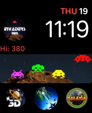 Invaders mini: Watch Game screenshot