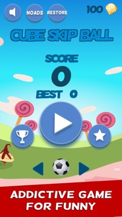 Cube Skip Ball Games - Reach up high in the sky play this endless blocks stacking free screenshot
