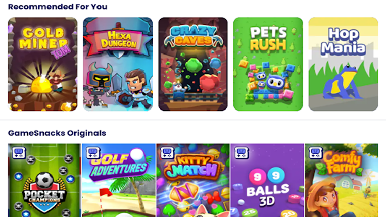 GameSnacks screenshot