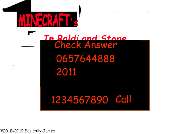 Minecraft's Basics in Baldi's and Stone Image