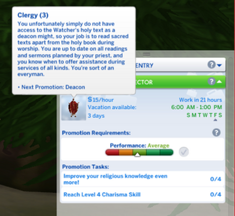 Medieval Clergy Career for the Sims 4 Image