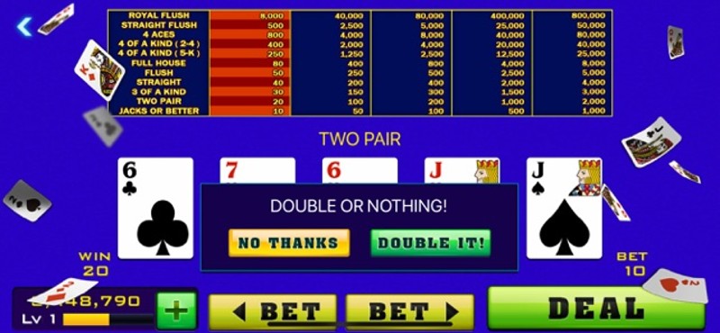Deuces Wild Bonus Video Poker Image