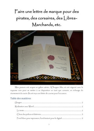 Faire une lettre de marque pour des pirates & corsaires screenshot