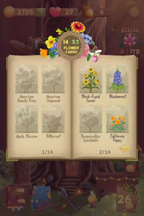 Flower Book Match3 Puzzle Game Image