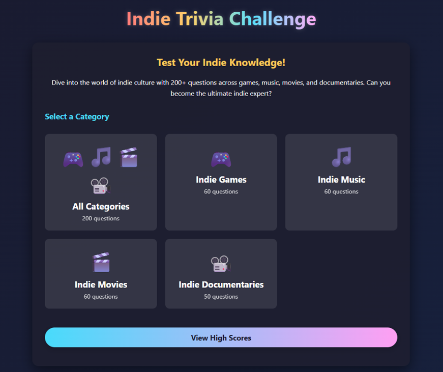 Games like Indie Trivia Challenge