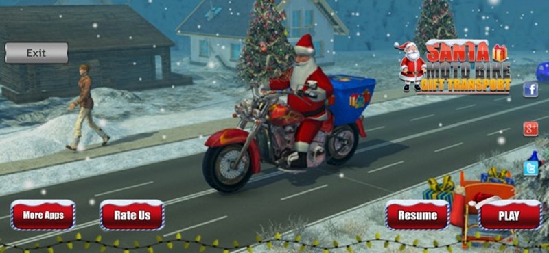 Santa Moto Bike Rider screenshot