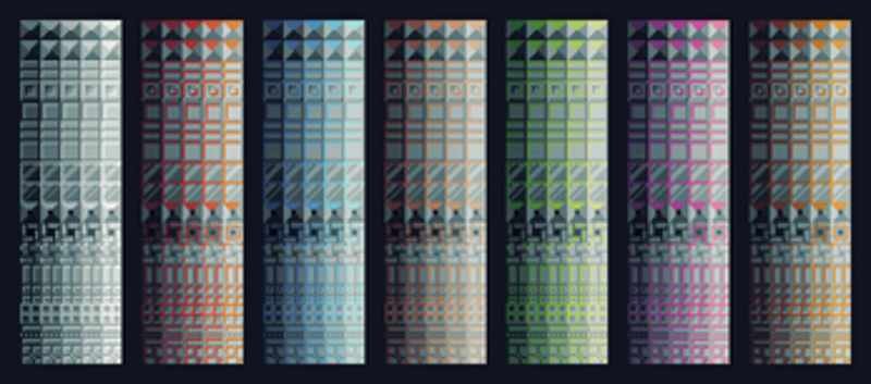 Iron Blocks Plateformer Pixel 8x8 Image