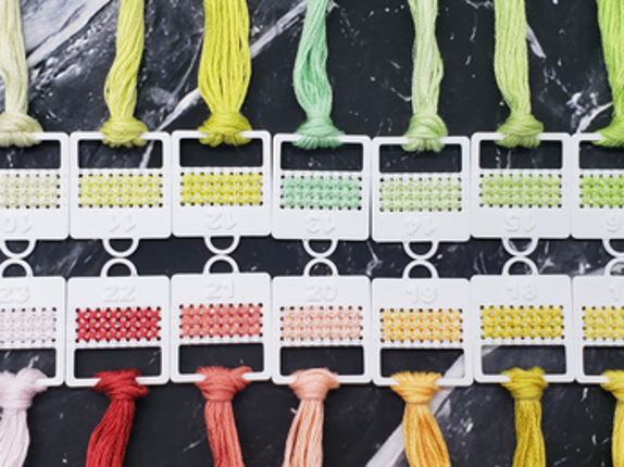 Floss Swatch Organizer - Decorative Cross Stitch Notion, Floss Drop, STL Digital Download screenshot